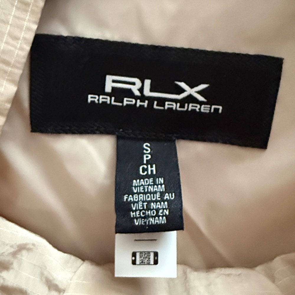 RLX Ralph Lauren Beige Women's Windbreaker Jacket Is NWT. Sz Small. - Picture 6 of 7
